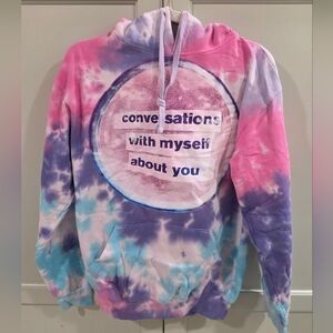 Lovely The Band Conversations With Myself Hoodie Tie Dye Adult Small NWOT